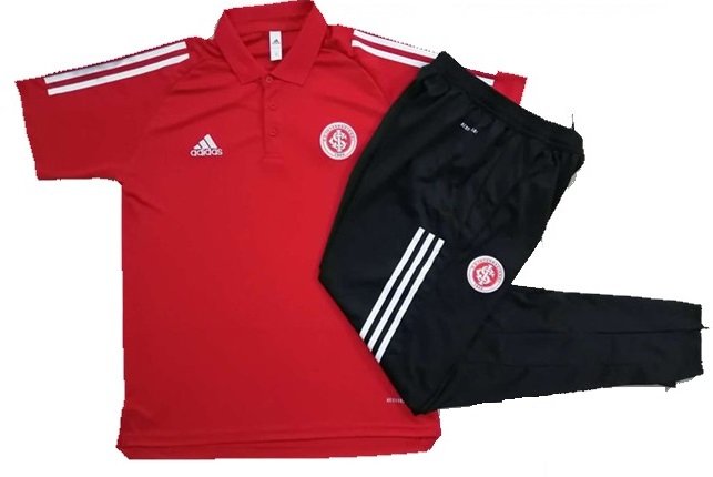 Kit viagem oficial Adidas Internacional 2020 Vermelho e preto