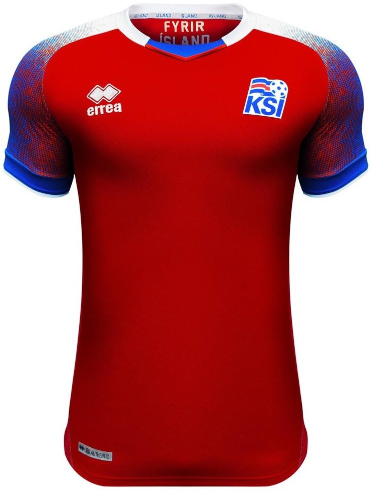 Camisa oficial Errea Seleção da Islandia 2018  III jogador