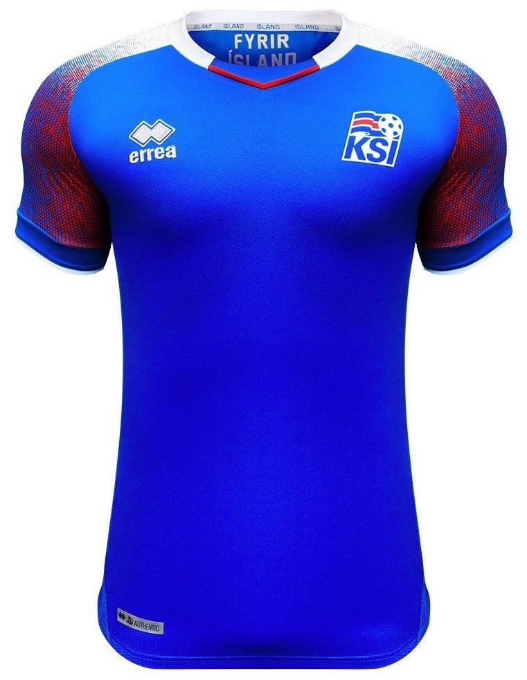 Camisa oficial Errea Seleção da Islandia 2018  I jogador