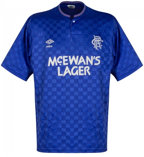 Camisa retro Umbro Rangers FC 1987 1988 I jogador