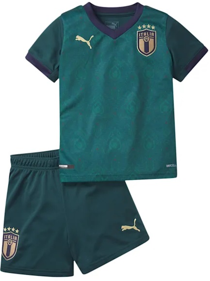 Kit infantil oficial Puma seleção da Italia 2019 2020 III jogador