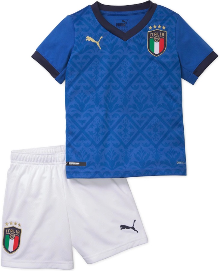 Kit infantil oficial Puma seleção da Italia 2020 2021 I Jogador