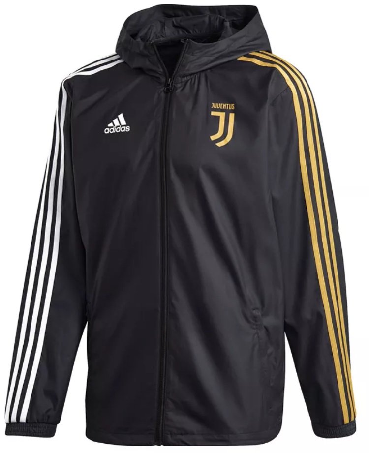 Jaqueta corta vento oficial Adidas Juventus 2020 2021 Preta