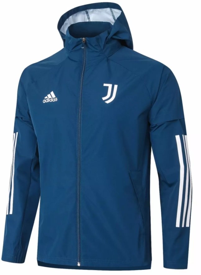 Jaqueta corta vento oficial Adidas Juventus 2020 2021 Azul