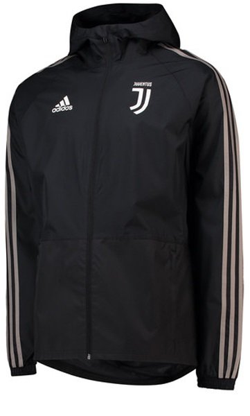 Jaqueta corta vento oficial Adidas Juventus 2018 2019 preta