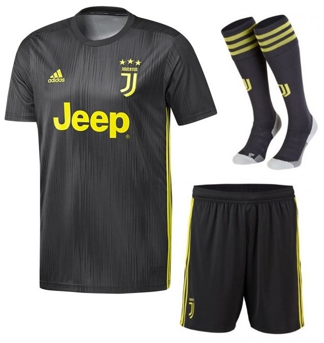 Kit adulto oficial Adidas Juventus 2018 2019 III jogador