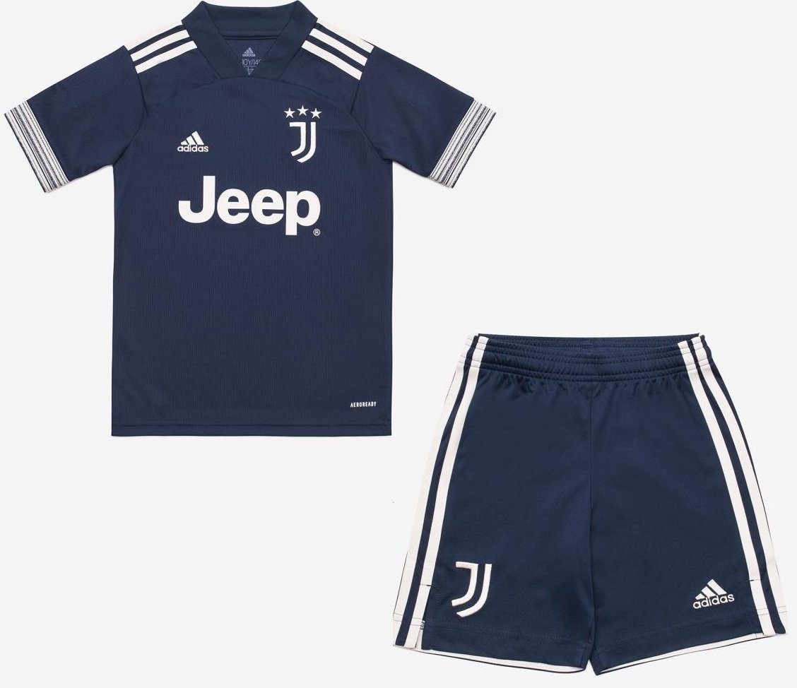 Kit infantil oficial Adidas Juventus 2020 2021 II jogador