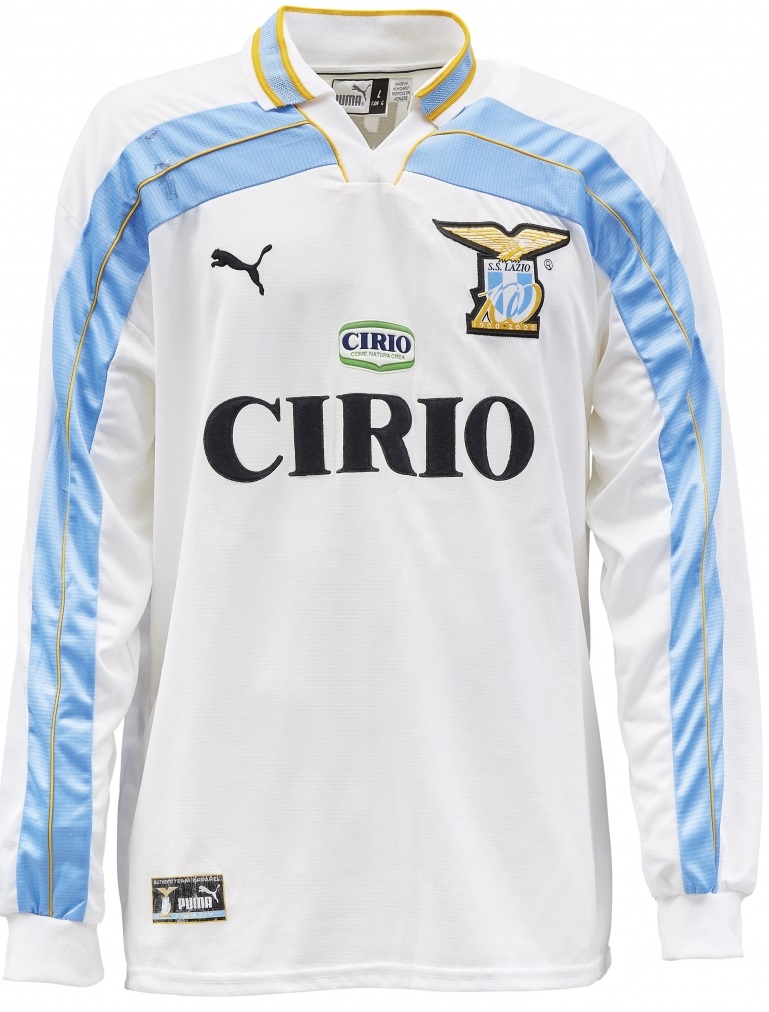 Camisa retro Puma Lazio 2000 2001 II jogador manga comprida