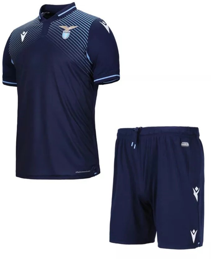 Kit infantil oficial Macron Lazio 2020 2021 III jogador