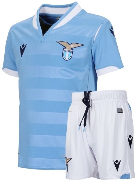 Kit infantil oficial Macron Lazio 2019 2020 I jogador 