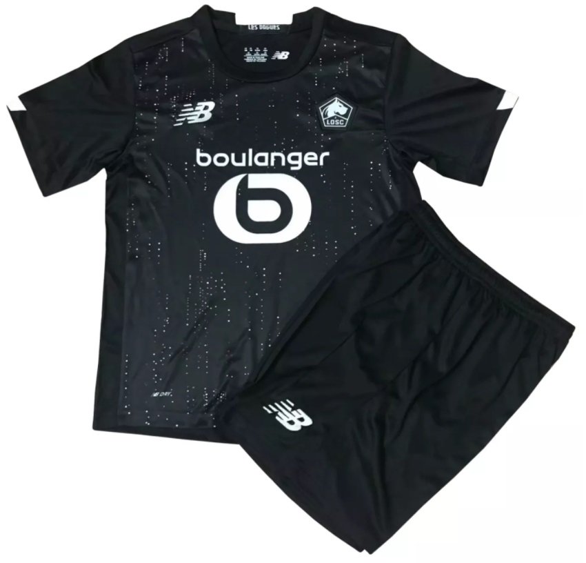 Kit infantil oficial New Balance Lille 2020 2021 II jogador