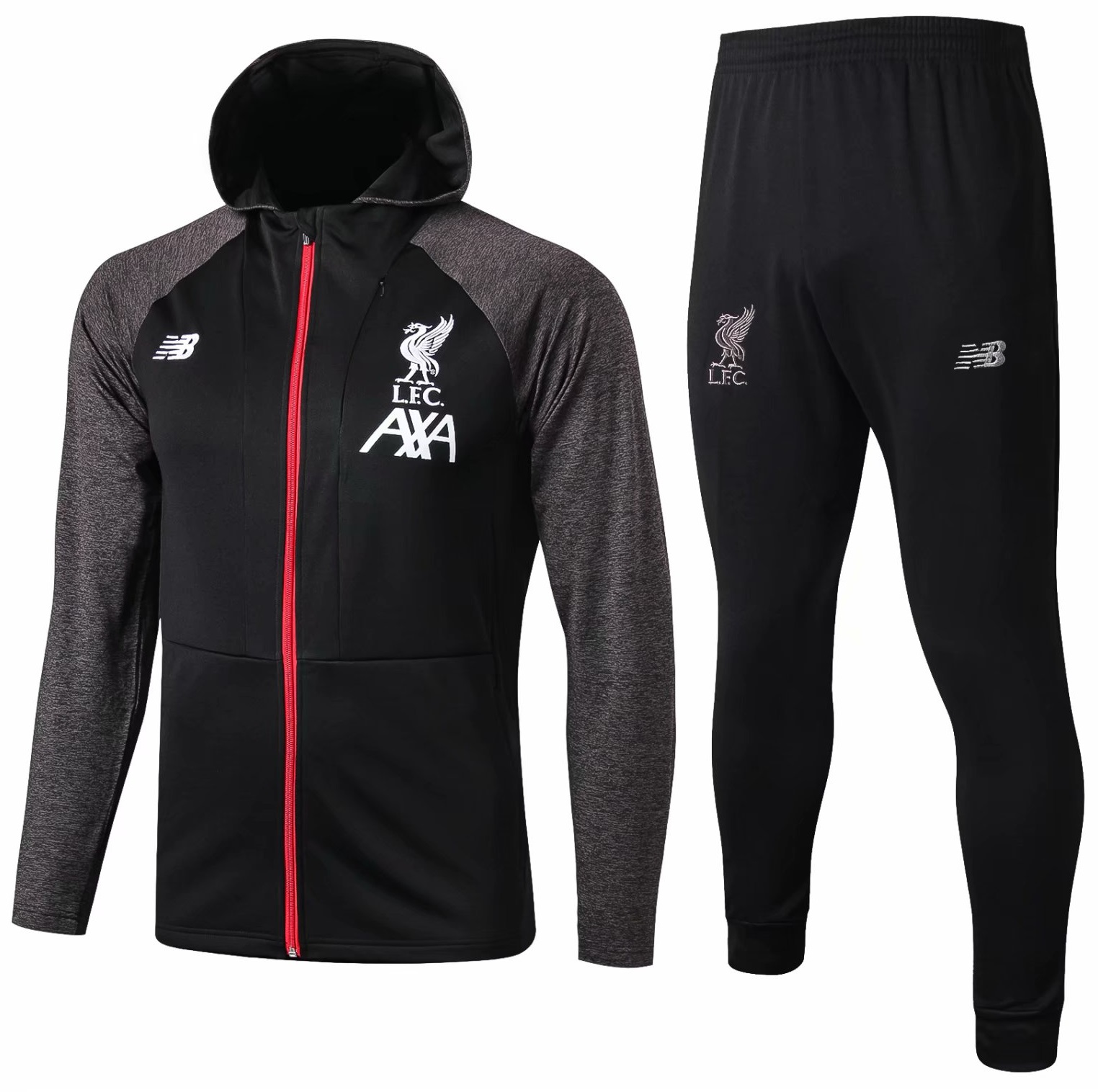 Kit treinamento com capuz  oficial New Balance Liverpool 2019 2020 Preto