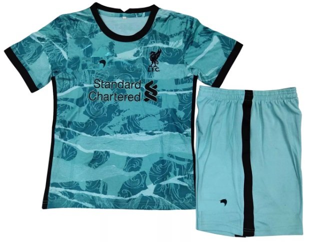 Kit infantil Liverpool 2020 2021 II Away jogador