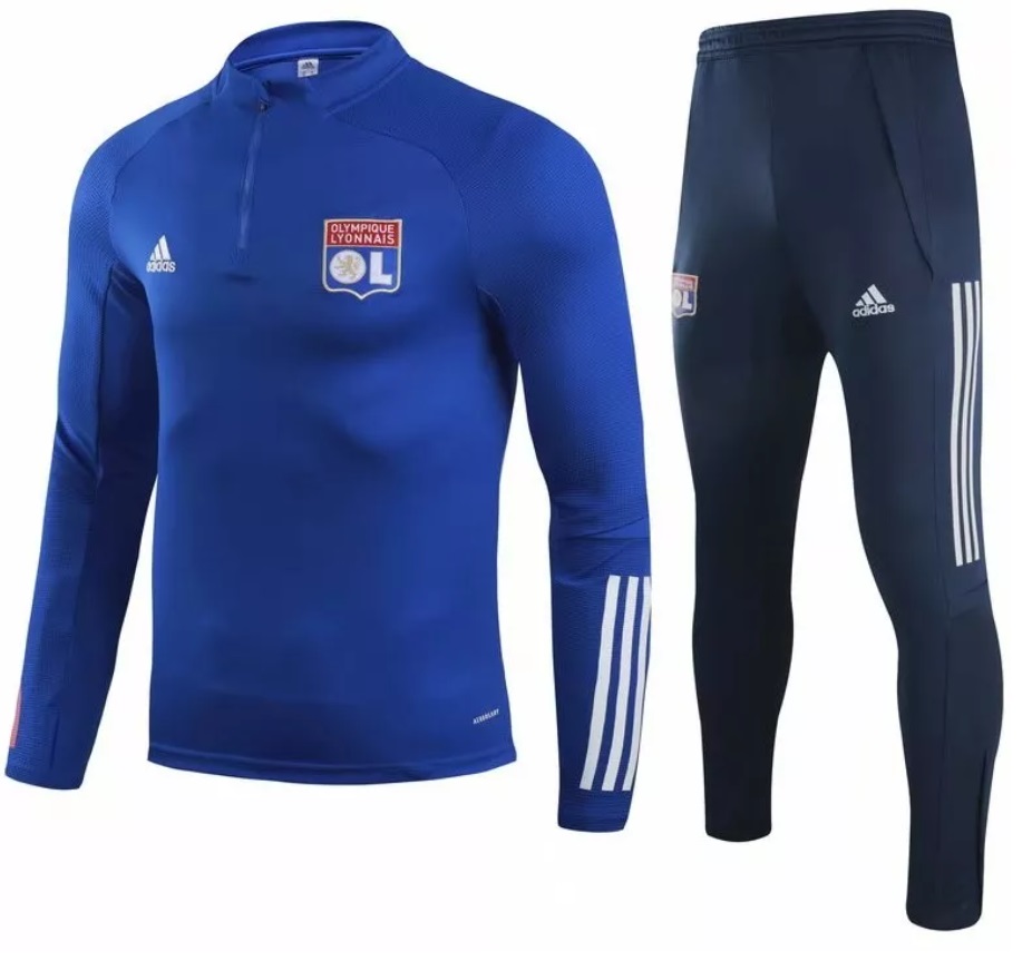 Kit treinamento oficial Adidas Lyon 2020 2021 azul
