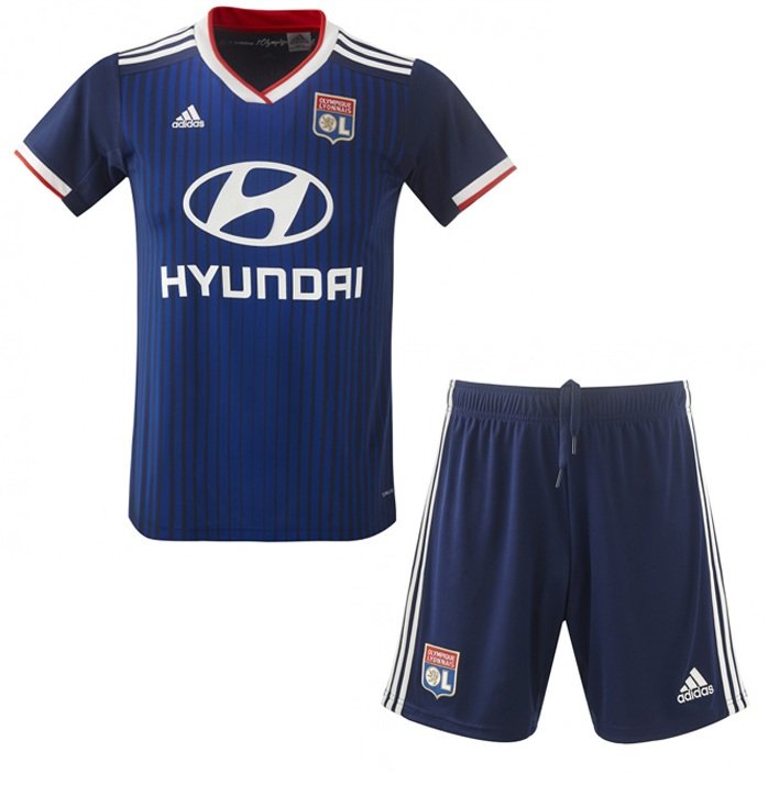 Kit infantil oficial Adidas Lyon 2019 2020 II jogador