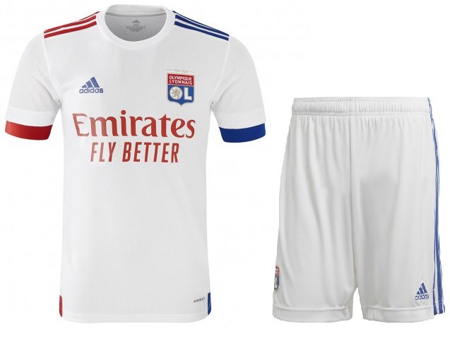 Kit infantil oficial Adidas Lyon 2020 2021 I jogador