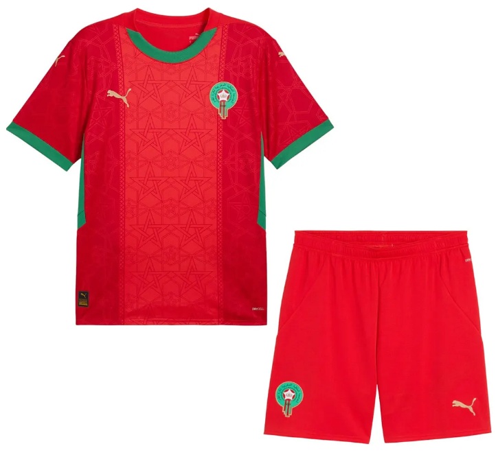 Kit infantil I Seleção do Marrocos 2025 Puma oficial 