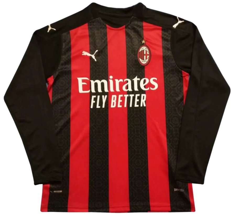 Camisa oficial Puma Milan 2020 2021 I Jogador manga comprida