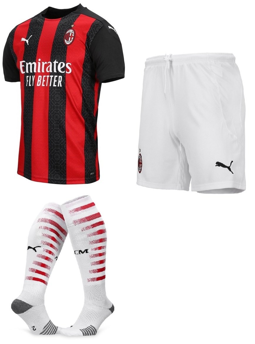 Kit adulto oficial Puma Milan 2020 2021 I jogador
