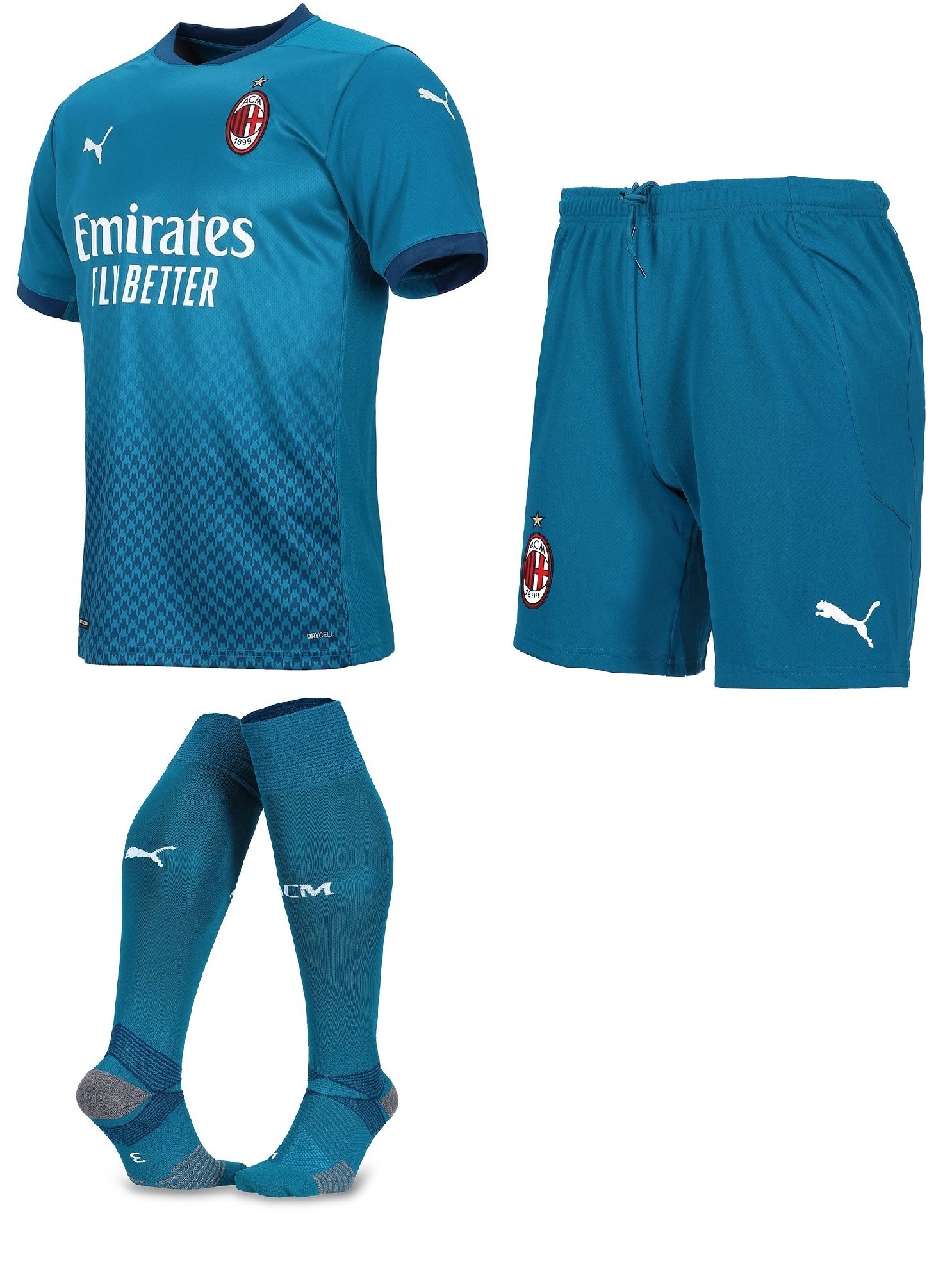 Kit adulto oficial Puma Milan 2020 2021 III jogador
