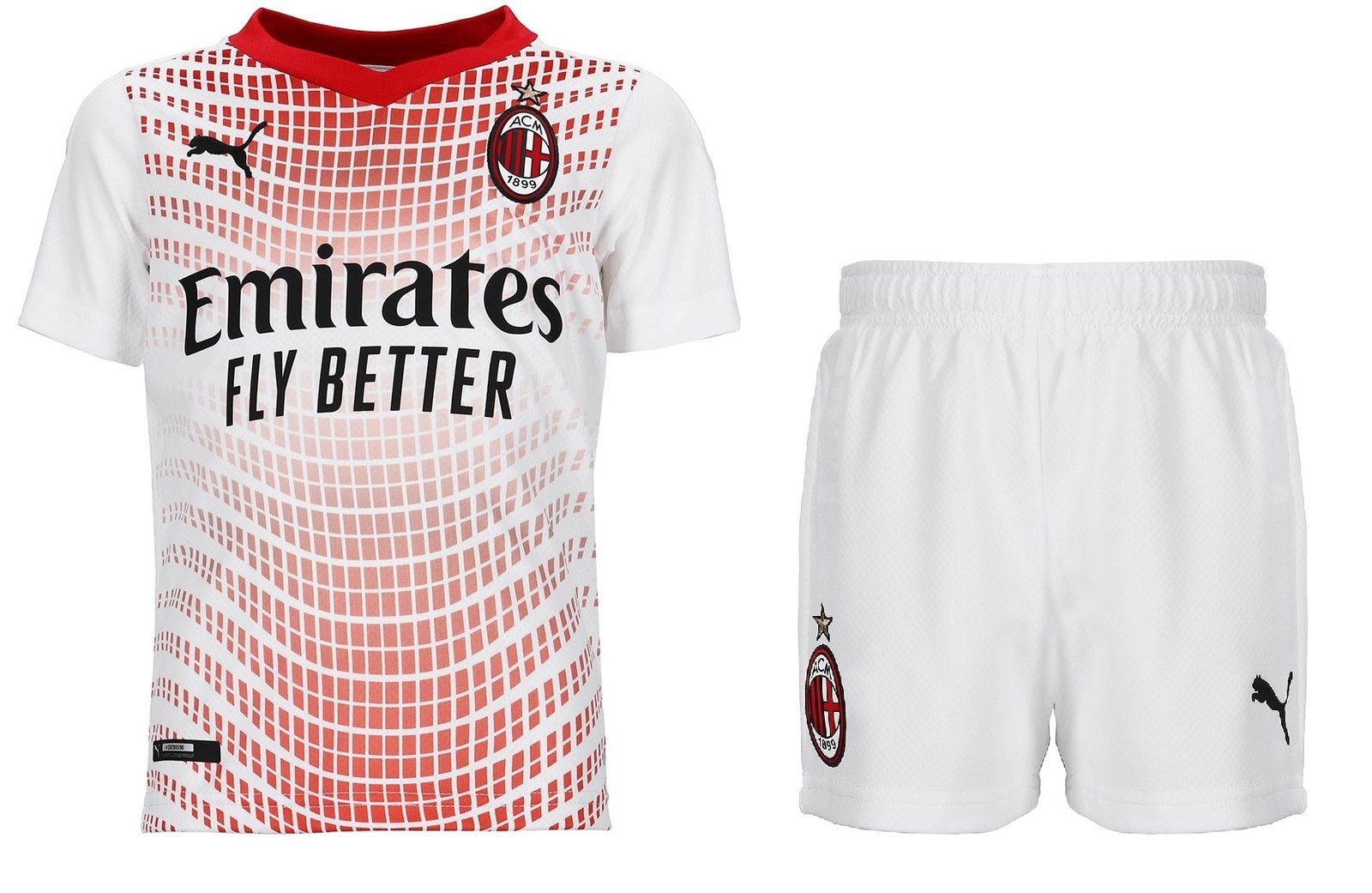 Kit infantil oficial Puma Milan 2020 2021 II jogador
