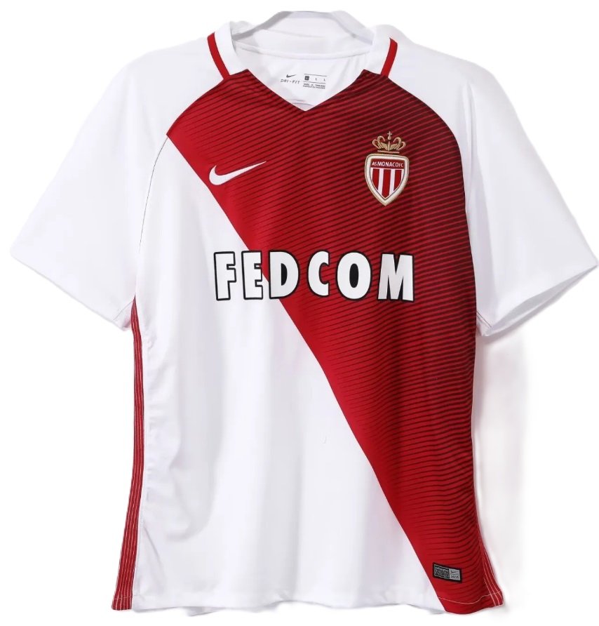 Camisa I Monaco 2016 2017 Home retro 