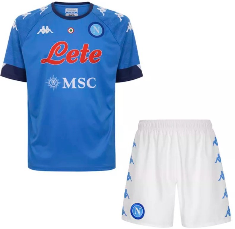 Kit infantil oficial Kappa Napoli 2020 2021 I jogador