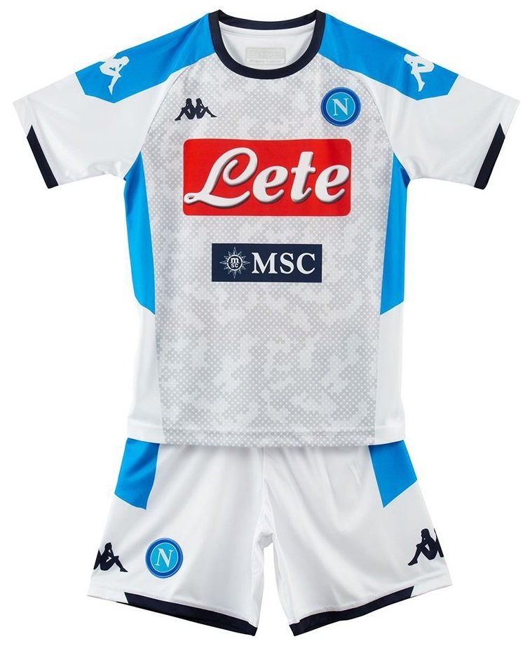 Kit infantil oficial Kappa Napoli 2019 2020 III jogador