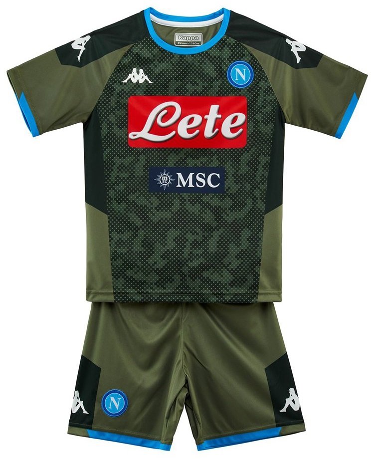 Kit infantil oficial Kappa Napoli 2019 2020 II jogador