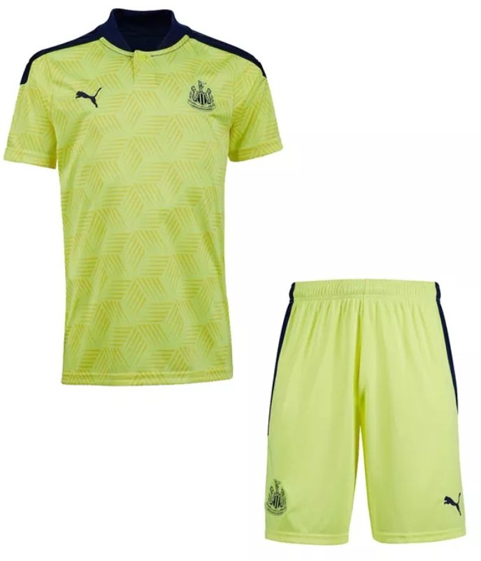 Kit infantil oficial Puma Newcastle United 2020 2021 II jogador