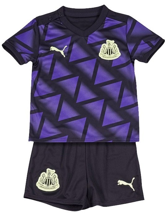 Kit infantil oficial Puma Newcastle United 2020 2021 III jogador