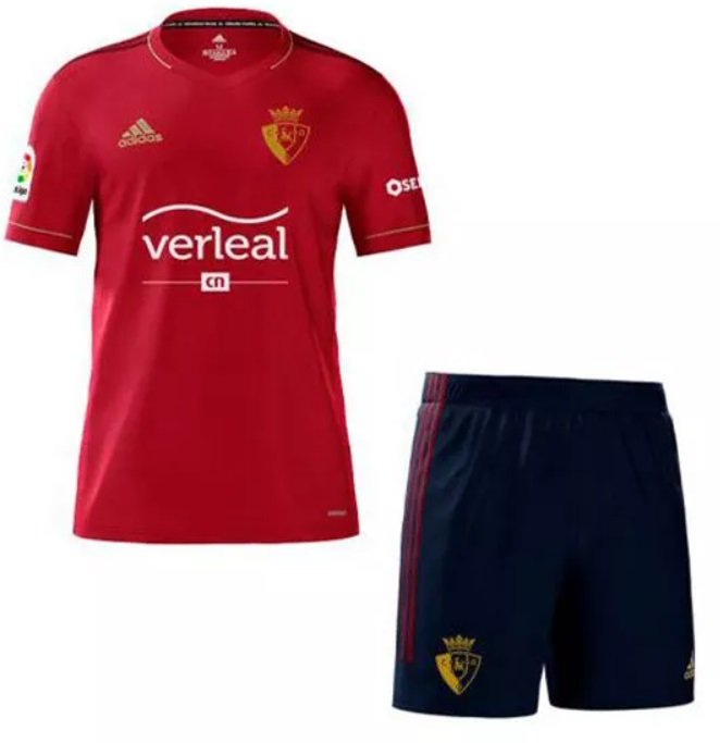 Kit infantil oficial Adidas Osasuna 2020 2021 I jogador