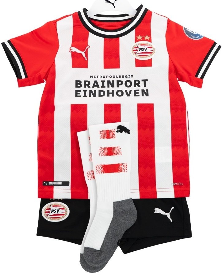 Kit infantil oficial Puma PSV Eindhoven 2020 2021 I jogador
