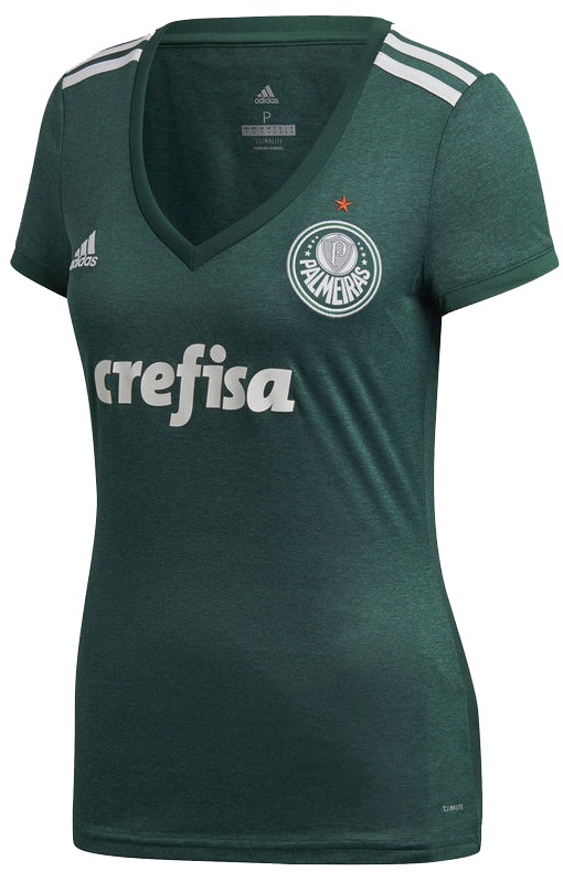 Camisa feminina oficial Adidas Palmeiras 2018 I 