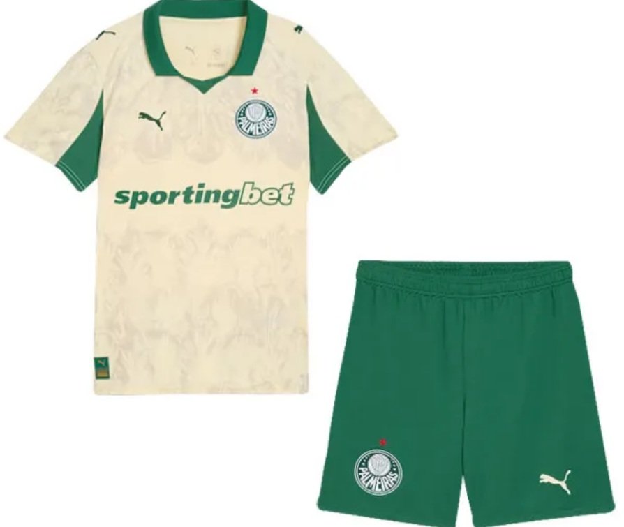 Kit infantil Palmeiras 2025 Puma oficial Kidsuper