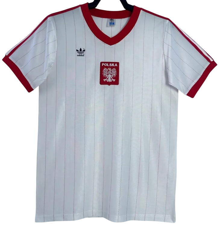Camisa I Seleção da Polonia 1982 Adidas retro