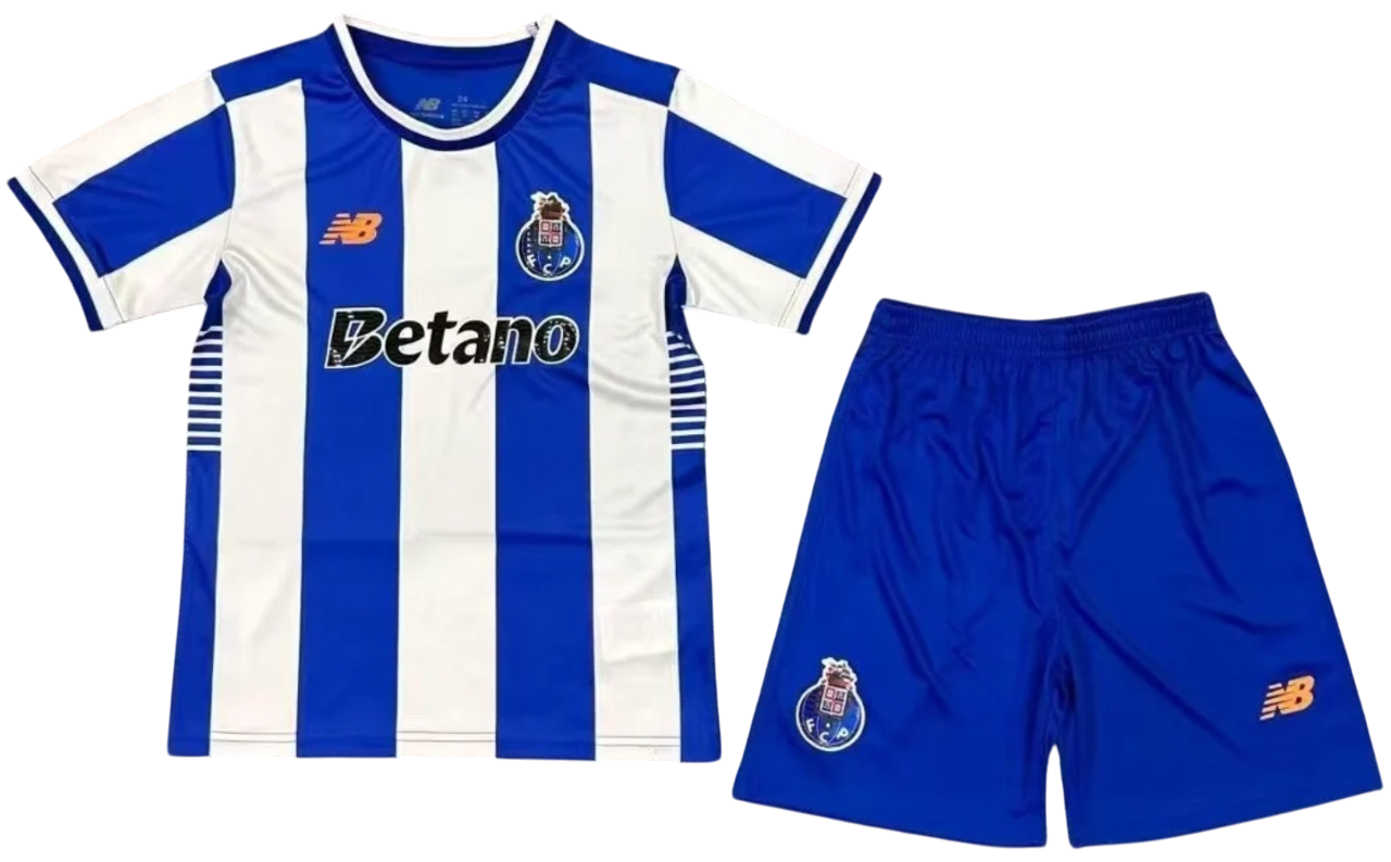 Kit infantil I FC Porto 2025 2026 New Balance oficial 