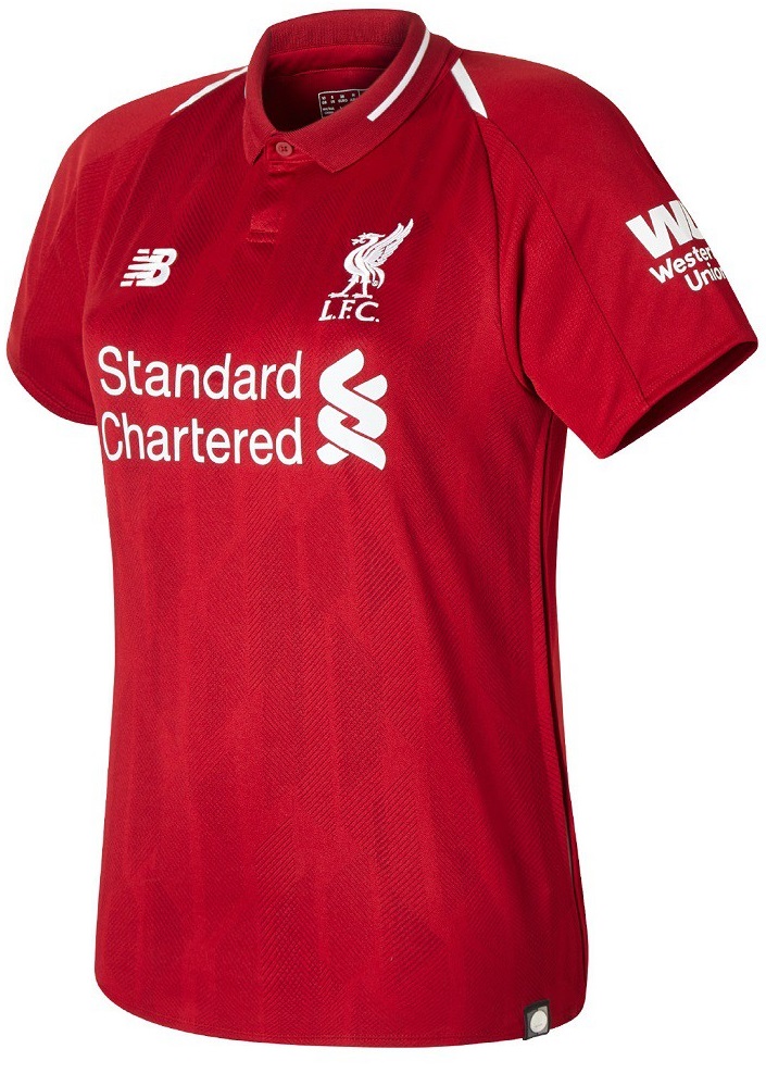 Camisa feminina oficial New Balance Liverpool 2018 2019 I