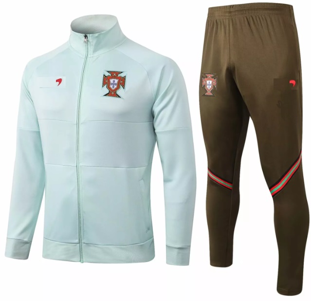 Kit treinamento Seleção de Portugal 2020 2021 Branco e marrom