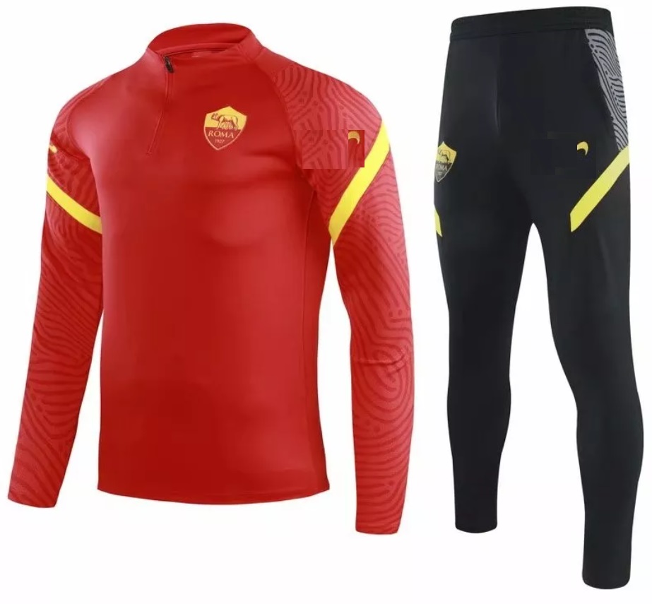 Kit treinamento Roma 2020 2021 vermelho e preto