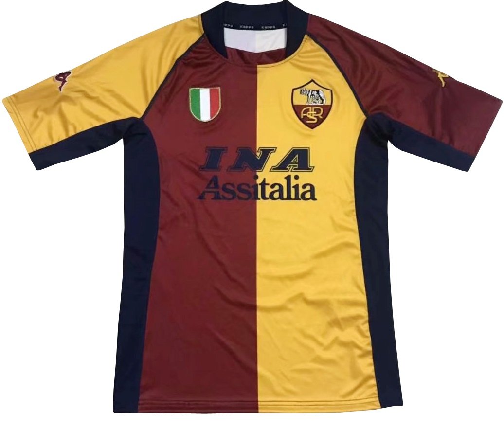 Camisa retro Kappa Roma 2001 2002 I jogador