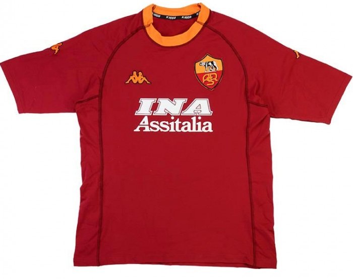 Camisa retro Kappa Roma 2000 2001 I jogador