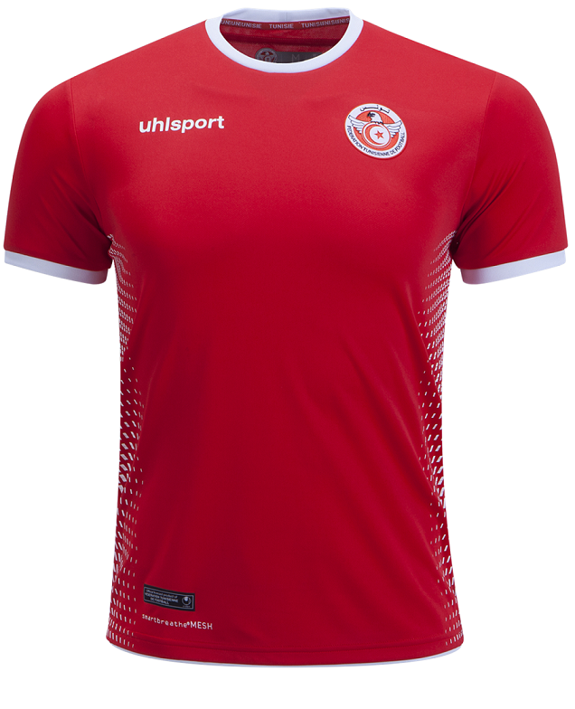 Camisa oficial Uhlsport seleção da Tunisia 2018 II jogador