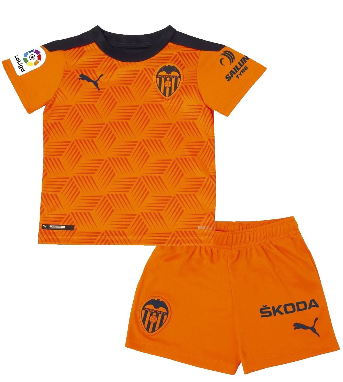Kit infantil oficial Puma Valencia 2020 2021 II jogador