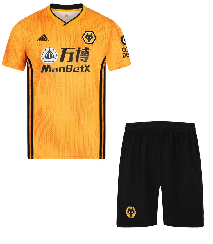 Kit infantil oficial Adidas Wolverhampton 2019 2020 I jogador