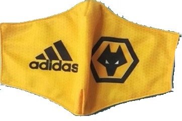 Mascara oficial Adidas Wolverhampton 2020 2021 Amarela