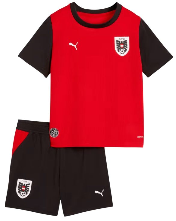 Kit infantil I Seleção da Austria 2026 Puma oficial 